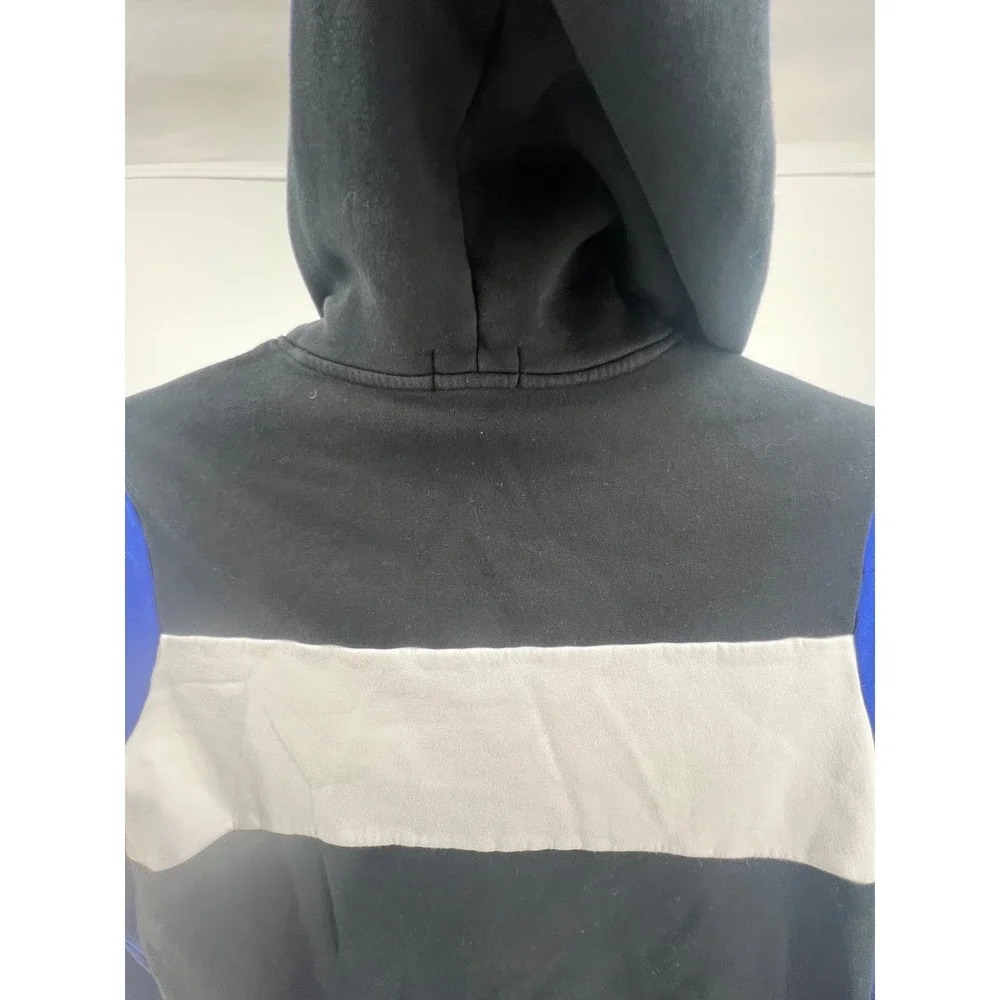 Polo Ralph Lauren Colorblock Hoodie Black Blue White Logo Graphic Size L‎